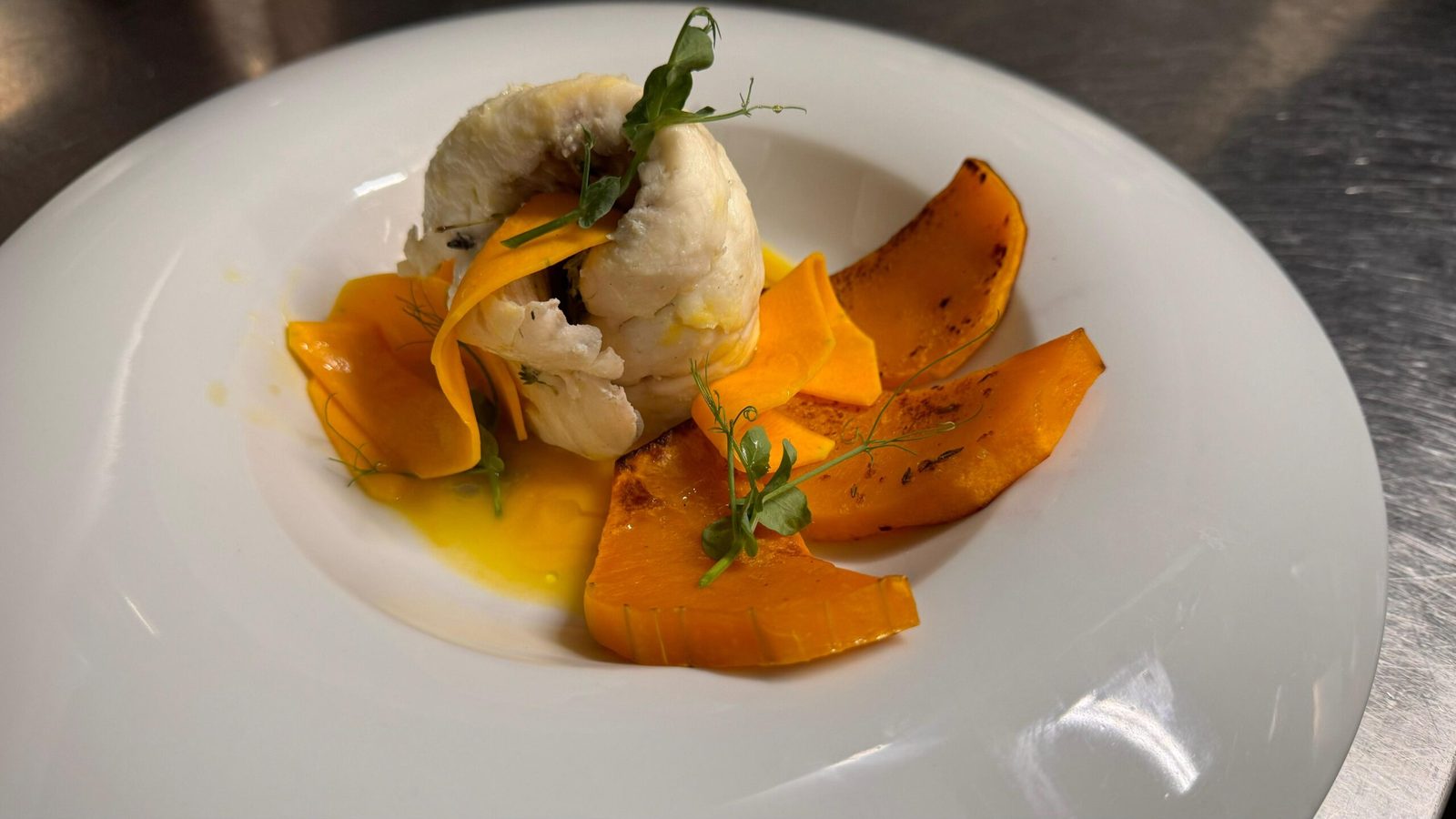 Filetto di pesce con zucca